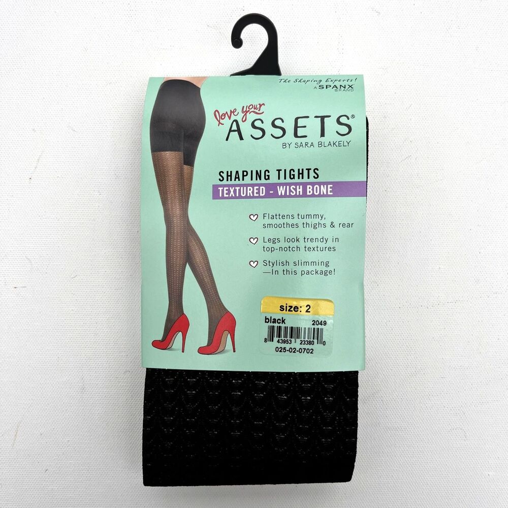 NEW SPANX Sara Blakely Shaping Tights Black Small – Textured Wish Bone